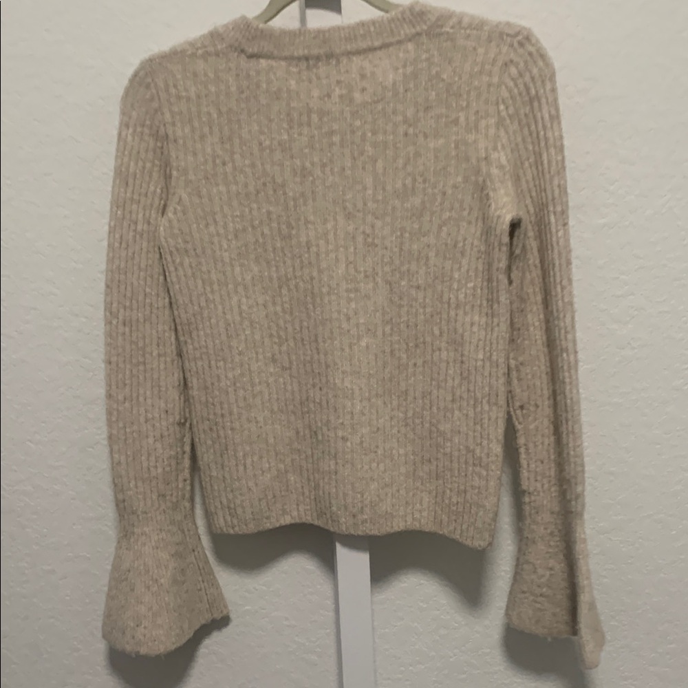 Madewell Cream Bell Sleeve Wool Blend Sweater Size XS - Picture 5 of 7